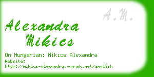 alexandra mikics business card